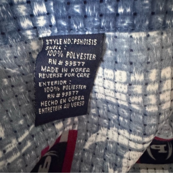 Phat Farm logo blue red vintage Y2K long sleeve button down 3XL - Picture 5 of 6